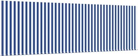 vidaXL Αναδιπλούμενη τέντα Μπλε και άσπρο 400 x 200 cm