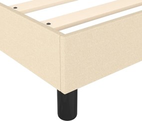 vidaXL Κρεβάτι Boxspring με Στρώμα Κρεμ 180x200 εκ. Υφασμάτινο