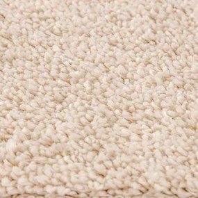 vidaXL Αντιολισθητικό Σαγκί Χαλάκι Κρεμ 120 x 120 cm PP
