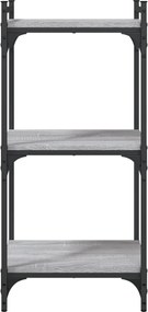 vidaXL Βιβλιοθήκη 3 Επιπέδων Γκρι Sonoma 40x30x86 εκ. Επεξεργ. Ξύλο