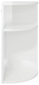 vidaXL End Table Υψηλής γυαλάδας λευκό 29,6 x 29,6 x 60 εκ