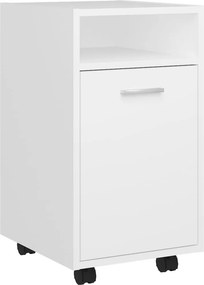 vidaXL Βοηθητικό Ντουλάπι με Τροχούς Λευκό 33x38x60 εκ. Επεξ. Ξύλο