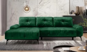 Γωνιακός Καναπές Κρεβάτι GRAM Πράσινος 280x170x86cm - Αριστερή Γωνία - TED4590