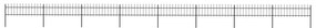 Κάγκελα Περίφραξης με Λόγχες Μαύρα 13,6 x 0,6 μ. από Χάλυβα