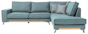 Γωνιακός Καναπές Loftio Fylliana Δεξιά γωνία Mint χρώμα 280x220x95εκ 280x220x95 εκ.