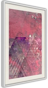 Αφίσα - Pink Patchwork III - 40x60 - Μαύρο - Χωρίς πασπαρτού