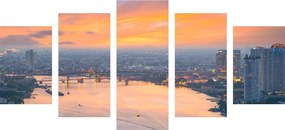 Εικόνα 5 μερών του ηλιοβασιλέματος στην πόλη της Μπανγκόκ - 200x100
