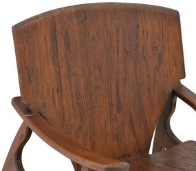 Πολυθρόνα Brazin καρυδί teak ξύλο 72x71x77εκ 72x71x77 εκ.