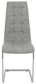Καρέκλα Darrell pakoworld pu αντικέ γκρι-βάση χρωμίου 42x49x106εκ