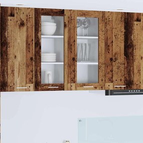 vidaXL Κρεμαστό ντουλάπι με αποθήκευση Παλιό ξύλο 40 x 31 x 80 εκ.