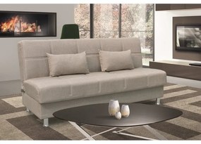 FELINA LIGHT BROWN ΥΦΑΣΜΑ 3ΘΕΣΙΟΣ ΚΑΝΑΠΕΣ/ΚΡΕΒΑΤΙ ΜΕ ΑΠΟΘ.ΧΩΡΟ 180X90εκ.