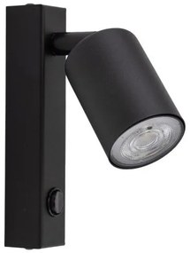 Απλίκα Φωτιστικό Τοίχου GU10 10W IP20 Top TK Lighting 5738 Μαύρο