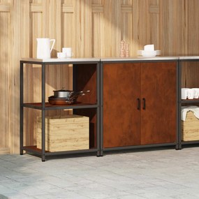 vidaXL Σετ Αποθήκευσης Κουζίνας HATTEM 2 pcs Σκ rusty Ατσάλι