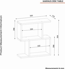 Βοηθητικό Τραπεζάκι Λευκό FEOBAS 50x17.5x55.4