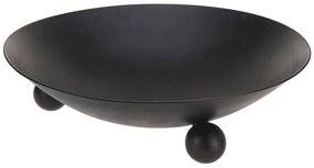 Εστία φωτιάς εξωτερικού χώρου με πόδια, 57x15cm, Μαύρο