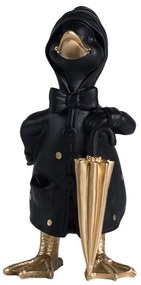 Διακοσμητική Πάπια BAF117 18,8x17x26cm Black-Gold Espiel Polyresin