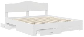 vidaXL Σκελετός Κρεβατιού Λευκό 180 x 200 cm Επεξεργασμένο ξύλο