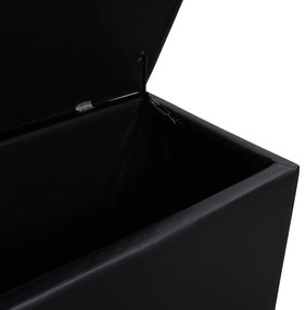 Σκαμπό TRISCUBE με Αποθηκευτικό χώρο και PU Μαύρο 121x51.5x50Υ εκ. 121x51.5x50 εκ.