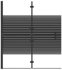 vidaXL Καμπίνα Μπανιέρας Πτυσσόμενη Μαύρη 120 x 140 εκ. από ESG