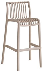 MODENA Σκαμπό Bar Στοιβαζόμενο PP-UV Protection Tortora  50x43x76/100cm [-Μπεζ-Tortora-Sand-Cappuccino-] [-PP - PC - ABS-] Ε3902,1