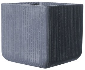 Κασπώ Πήλινο Stripe A-4170-8 23x23x22cm Dark Grey Supergreens Clay