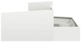 vidaXL Γλάστρα Κήπου Λευκό 100 x 100 x 50 cm Ατσάλι