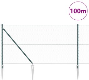 vidaXL Εξαγωνικός Φράχτης Πράσινος 1.2x100 m Χάλυβας