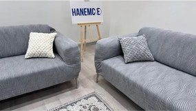 Stewehome Σετ καλύμματα καναπέ από πολυεστέρα και βαμβάκι με ριγέ σχέδιο 180x230 cm