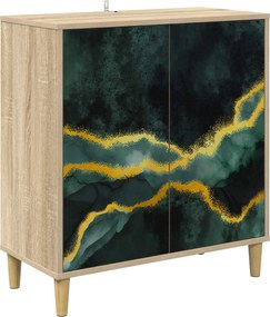 vidaXL Πλαϊνό γραφείο WIJHE Sonoma 69 x 33 x 75 εκ. Επεξεργασμένο Ξύλο