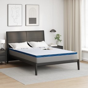 vidaXL Στρώματα Λευκό και Μπλε 140 x 190 cm