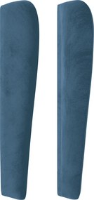 vidaXL Κρεβάτι Boxspring με Στρώμα Σκούρο Μπλε 80 x 200 εκ. Βελούδινο