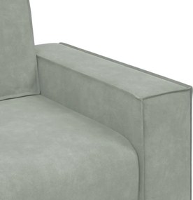 vidaXL Πολυθρόνα Ανοιχτό Γκρι Βελούδινη 100 x 78 x 84 εκ.
