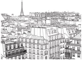 Φωτοταπετσαρία - Parisian's sketchbook 350x270