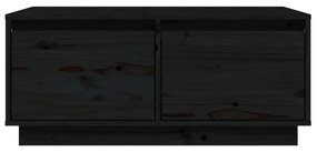 vidaXL Τραπεζάκι Σαλονιού Μαύρο 80 x 50 x 35 εκ. από Μασίφ Ξύλο Πεύκου