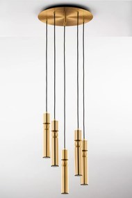 Κρεμαστό Φωτιστικό Alas Φ37cm 5xGU10 Χρυσό