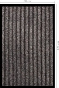 vidaXL Πατάκι Εισόδου Ριγέ Μπεζ 80 x 120 εκ.