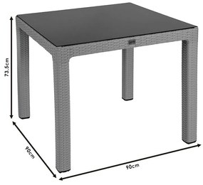 Τραπέζι Explore με UV protection PP καφέ 90x90x73.5εκ 90x90x73.5 εκ.