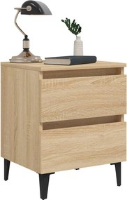 vidaXL Κομοδίνο Sonoma Δρυς 40 x 35 x 50 εκ. από Επεξ. Ξύλο