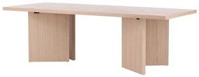 Τραπέζι Dallas 3277, Ανοιχτό χρώμα ξύλου, 74x100x240cm, Ινοσανίδες μέσης πυκνότητας | Epipla1.gr