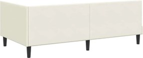 vidaXL Κρεβάτι Γωνίας Κρεμ 100 x 200 cm Βελούδο