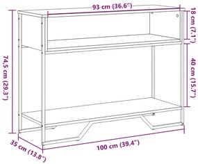 ΤΡΑΠΕΖΙ ΚΟΝΣΟΛΑ ΚΑΦΕ ΔΡΥΣ 100X35X74,5 ΕΚ. ΕΠΕΞΕΡΓΑΣΜΕΝΟ ΞΥΛΟ 848533