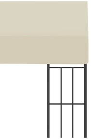 vidaXL Κιόσκι Επιτοίχιο 3 x 3 μ. Κρεμ Υφασμάτινο