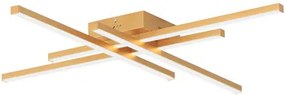 POWERTECH LED φωτιστικό οροφής HLL-0179, 50W, 4500K, 9x60x60cm, χρυσό