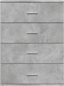 vidaXL Ντουλάπι Γκρι Σκυροδέματος 60x39x80 εκ. Επεξεργασμένο Ξύλο