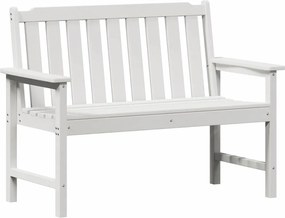 vidaXL Παγκάκι κήπου Λευκό 120 x 59 x 88 εκ. HDPE