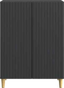 vidaXL Πλαϊνό γραφείο Μαύρο 66 x 34,5 x 90 εκ Επεξεργασμένο Ξύλο