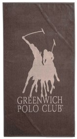 Πετσέτα Θαλάσσης Βαμβακερή 90x170εκ. Essential 3786 Καφέ Greenwich Polo Club