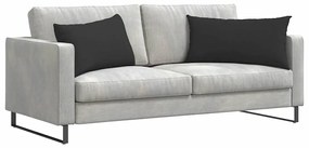 vidaXL Μαξιλάρι Καναπέ 2 pcs Μαύρο 80 x 40 cm ύφασμα