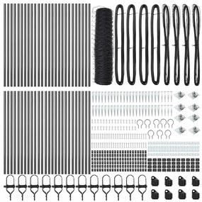 vidaXL Στύλος Περιφράξεων Γκρι 100 x 0,5 μ (πλέγμα 36 χιλ.)