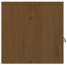 vidaXL Ντουλάπια Τοίχου 2 τεμ. Καφέ Μελί 60x30x30 εκ Μασίφ Ξύλο Πεύκου